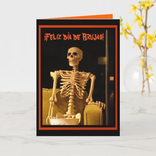 Tarjeta - ¡ Feliz día de Brujas! Karte (Gelbe Blume)