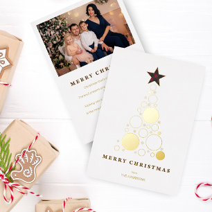 Tarjeta Festiva Con Relieve Metalizado Modern Chri Folien Feiertagskarte