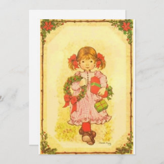 Tarjeta festiva plana navideña Sarah Kay Feiertagskarte