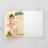 Tarjeta festiva plegada bailarina alegre. feiertagskarte (Innenseite)