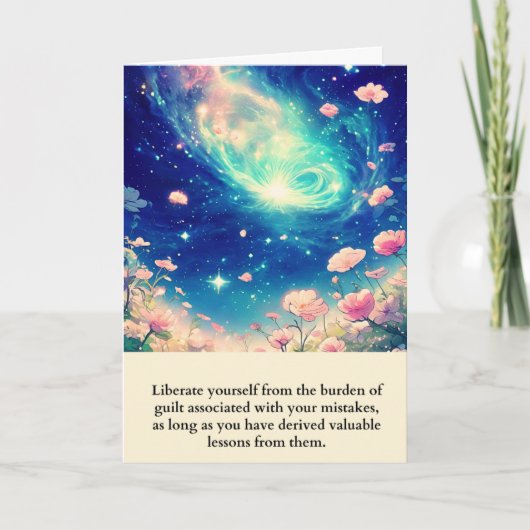 Tarjeta flowers message happy birthday karte (Vorderseite)