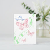 Tarjeta - Glücklicher Muttertag - Mariposas Postkarte (Stehend Vorderseite)