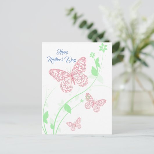Tarjeta - Glücklicher Muttertag - Mariposas Postkarte (Stehend Vorderseite)
