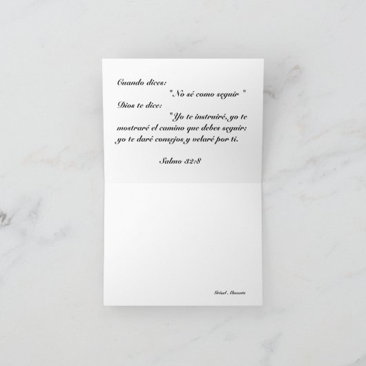 Tarjeta Karte (Innenseite)