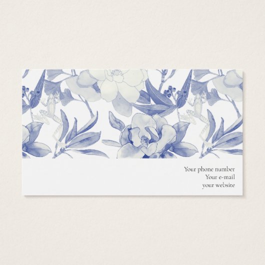 Tarjeta magnolias azules (Rückseite)