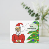 Tarjeta navideña divertida postkarte (Stehend Vorderseite)