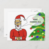 Tarjeta navideña divertida postkarte (Vorne/Hinten)