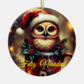 Tarjeta Navideña  Keramik Ornament (Vorne)