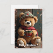 Tarjeta Navideña Teddy #2 Dankeskarte (Vorne/Hinten)