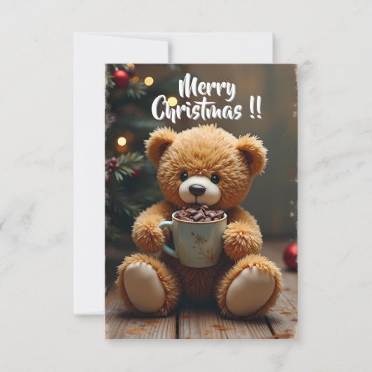 Tarjeta navideña Teddy #3 Dankeskarte (Vorderseite)