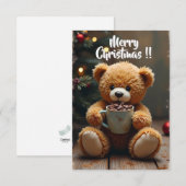 Tarjeta navideña Teddy #3 Dankeskarte (Vorne/Hinten)