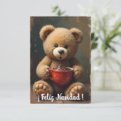 Tarjeta navideña Teddy #4 Dankeskarte (Stehend Vorderseite)