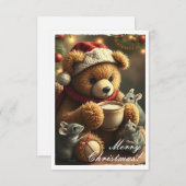 Tarjeta navideña Teddy #5 Dankeskarte (Vorne/Hinten)