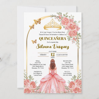 Tarjeta para Quinceañera Invitacion de quinceanera Einladung