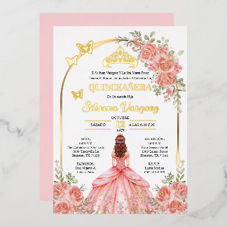 Tarjeta para Quinceañera Invitacion de quinceanera Folieneinladung