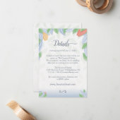 Tarjeta Pequeña Wedding Details - Vectorial Tulip Mitteilungskarte (Vorderseite/Rückseite Beispiel)
