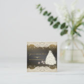 tarjeta personalizada de negocios de boda quadratische visitenkarte (Stehend Vorderseite)