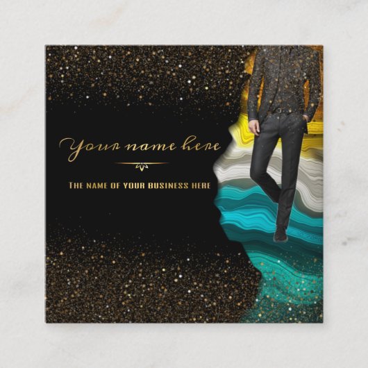 tarjeta personalizada de negocios de trajes quadratische visitenkarte (Vorderseite)