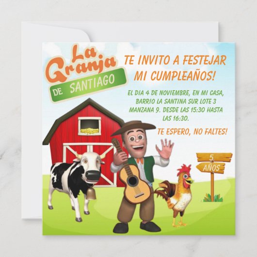 Tarjeta plana (Vorderseite)