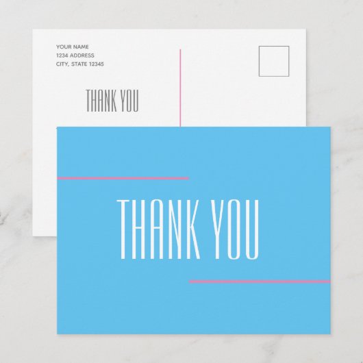 Tarjeta posta - Danke - Custom Postkarte (Vorne/Hinten)