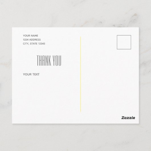 Tarjeta posta - Danke - Custom Postkarte (Rückseite)