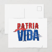 Tarjeta posta Patria y vida Postkarte (Vorne/Hinten)