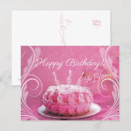 Tarjeta postal - Pastel de cumpleaños Postkarte