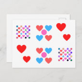 Tarjeta Postcorazones Postkarte (Vorne/Hinten)