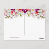 Tarjeta postfloral - Personalizable Postkarte (Rückseite)