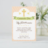 Tarjeta Primera Comunión. Niña. Einladung (Stehend Vorderseite)