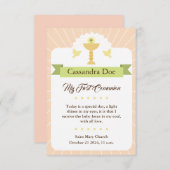 Tarjeta Primera Comunión. Niña. Einladung (Vorne/Hinten)