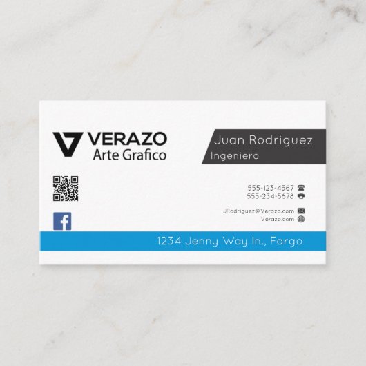 Tarjeta Professional de Software Engineer Visitenkarte (Vorderseite)