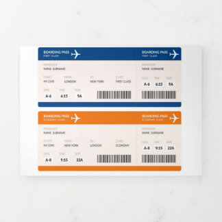 Tarjeta tríptica dreifach gefaltete karte