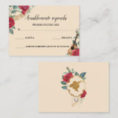 Tarjeta UAWG Burgundy Red Charra Einladung (Vorne/Hinten)