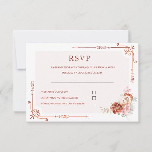 Tarjeta UAWG elegante Al Pentolino RSVP Karte (Vorderseite)