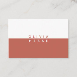 Tarjeta visita Minimal Ginger & White BusinessCard Visitenkarte