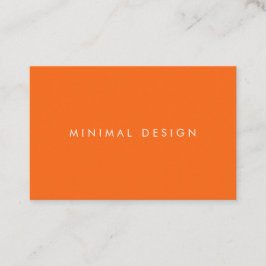 Tarjeta visita Minimal Orange & White BusinessCard Visitenkarte