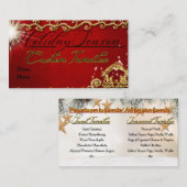 Tarjetas de negocio tamales Hollidays Visitenkarte (Vorne/Hinten)