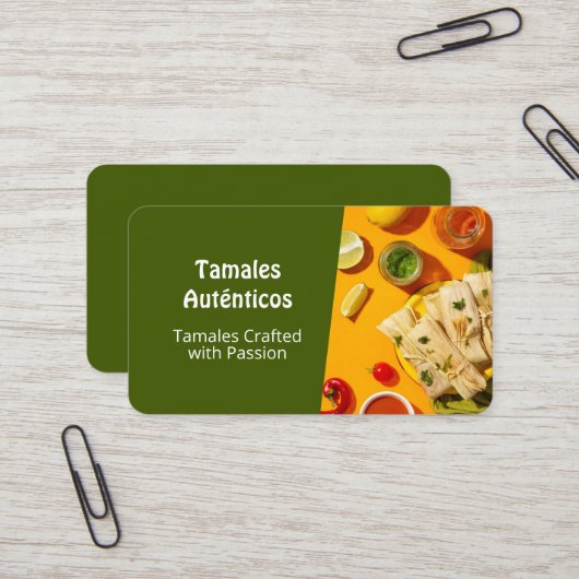 Tarjetas de Negocio Tamales Visitenkarte (Vorderseite/Rückseite Beispiel)