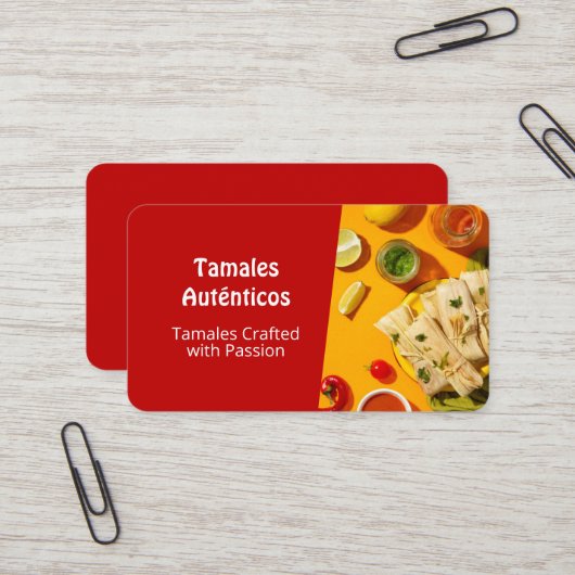 Tarjetas de Negocio Tamales Visitenkarte (Vorderseite/Rückseite Beispiel)
