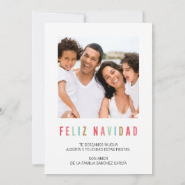 Tarjetas Navideñas de Foto | Saludos Coloridos Einladung