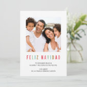 Tarjetas Navideñas de Foto | Saludos Coloridos Einladung (Stehend Vorderseite)
