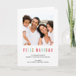 Tarjetas Navideñas de Foto | Saludos Coloridos Feiertagskarte