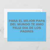Tarjetas para el dia del padre postkarte (Vorne/Hinten)