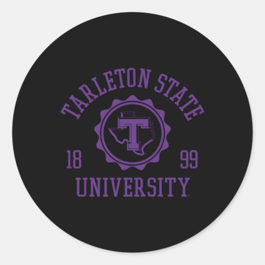 Tarleton State Texans Stempel 1899 Runder Aufkleber (Vorderseite)