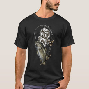 Tarn camouflage-amerikanische Flagge für Bass-Angl T-Shirt