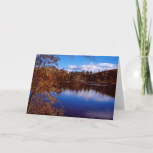 Tarn Hows on an einem Herbsttag Cumbria Enland Dankeskarte