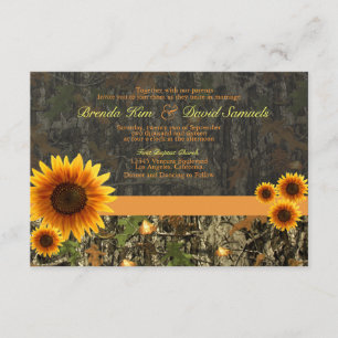 Tarn-Sonnenblumen-Hochzeitseinladung Einladung