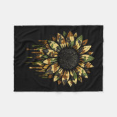 Tarn-Sonnenblumen-Jagd Fleecedecke (Vorderseite (Horizontal))