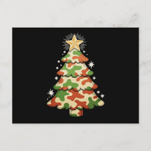 Tarn-Weihnachtsbaum Camo Militär-Weihnachten Schne Feiertagspostkarte